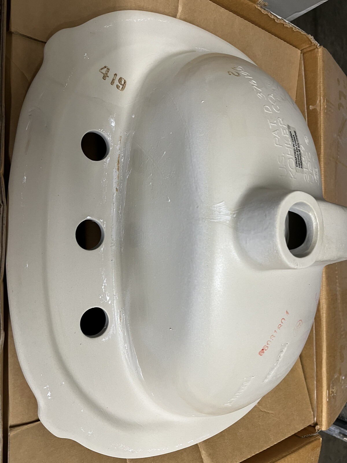 Kohler K-2189-8-0 Portrait Self-Rimming Bathroom Sink, white, NEW