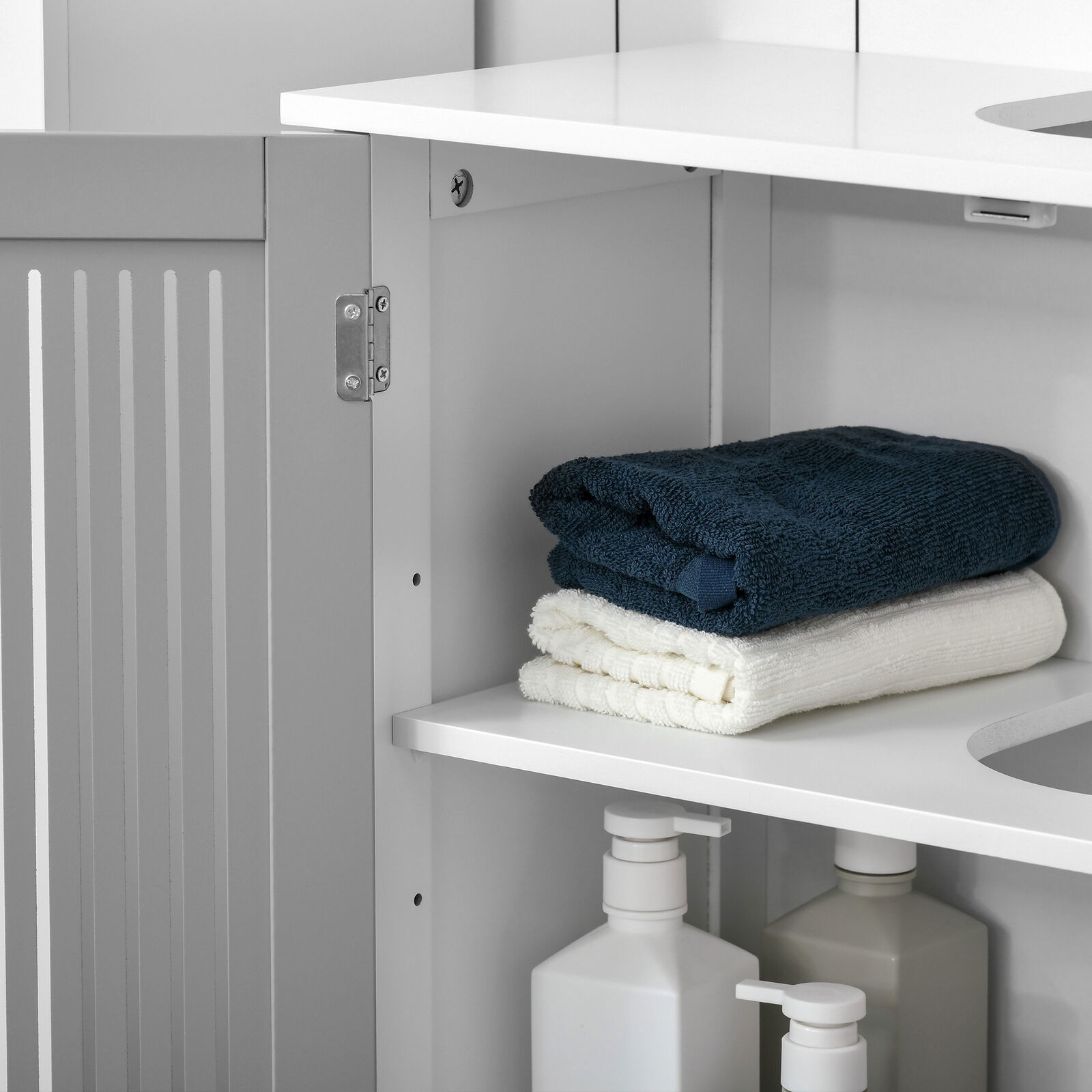 Bathroom Under Sink Cabinet Vanity Unit w/ Adjustable Storage Shelves