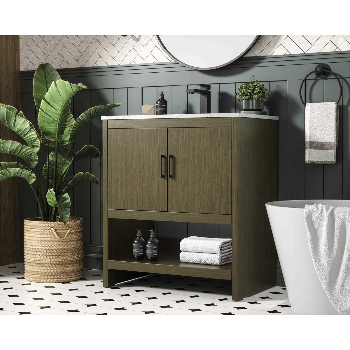 Elegant Lighting VF25230MCB Ira Vanity Chestnut Brown