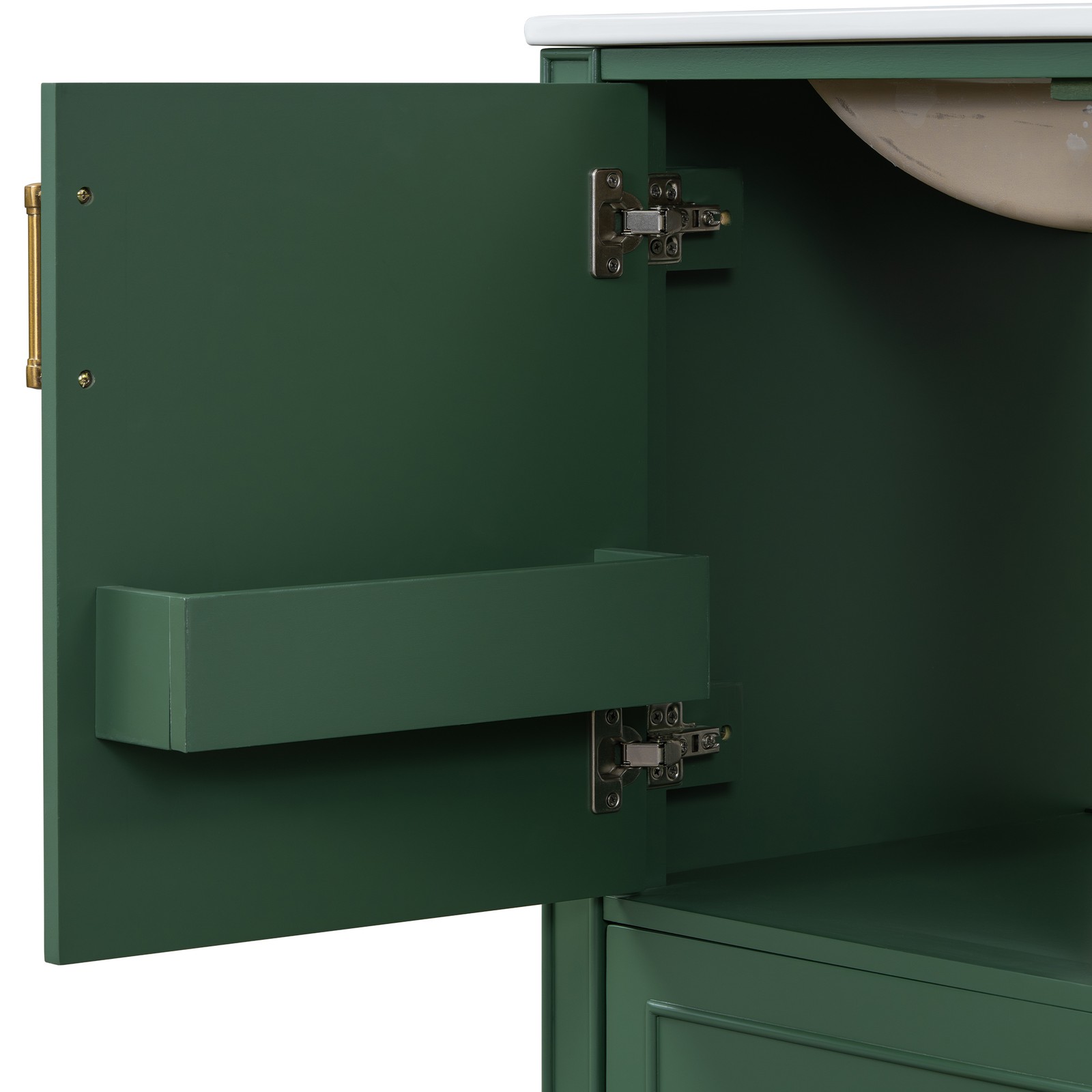 30″ Bathroom Vanity Set Floor Standing Bathroom Storage Cabinet w/Three Drawers
