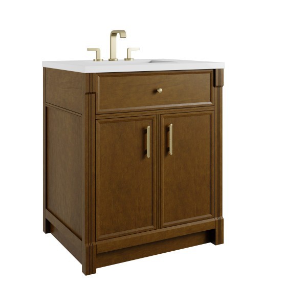 30″ James Martin Bellshire 660-V30-HNO Single Vanity Cabinet Honey Oak
