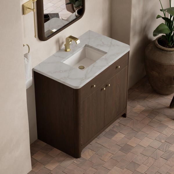 36″ James Martin Gracyn D125-V36-SBL-3VSL Vanity Cabinet Victorian Silver Top