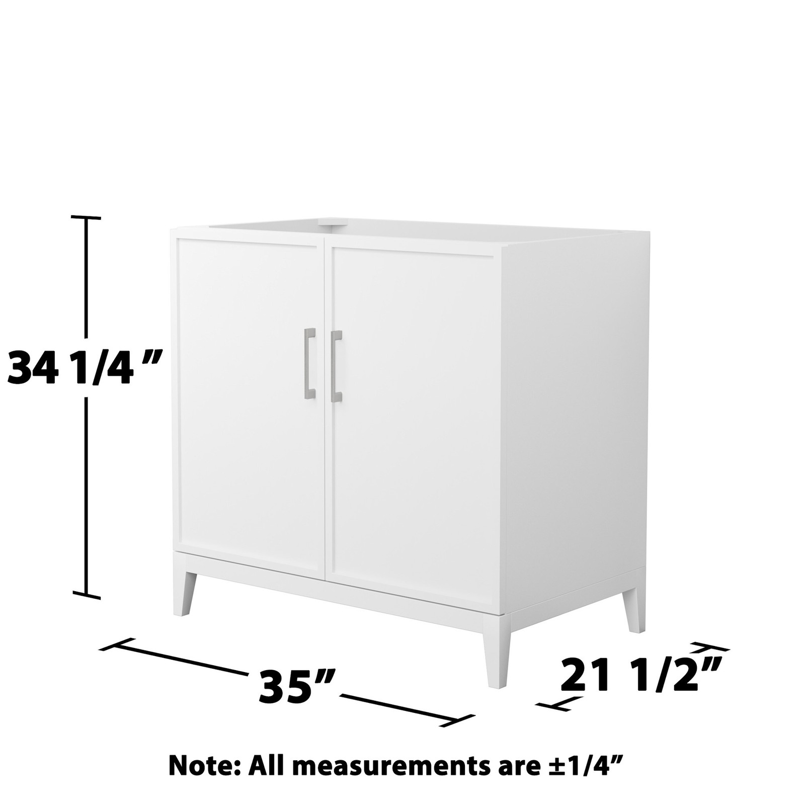 Wyndham Collection WCH717136S-CX-MXX Elan 35″ Single – White / Brushed Nickel