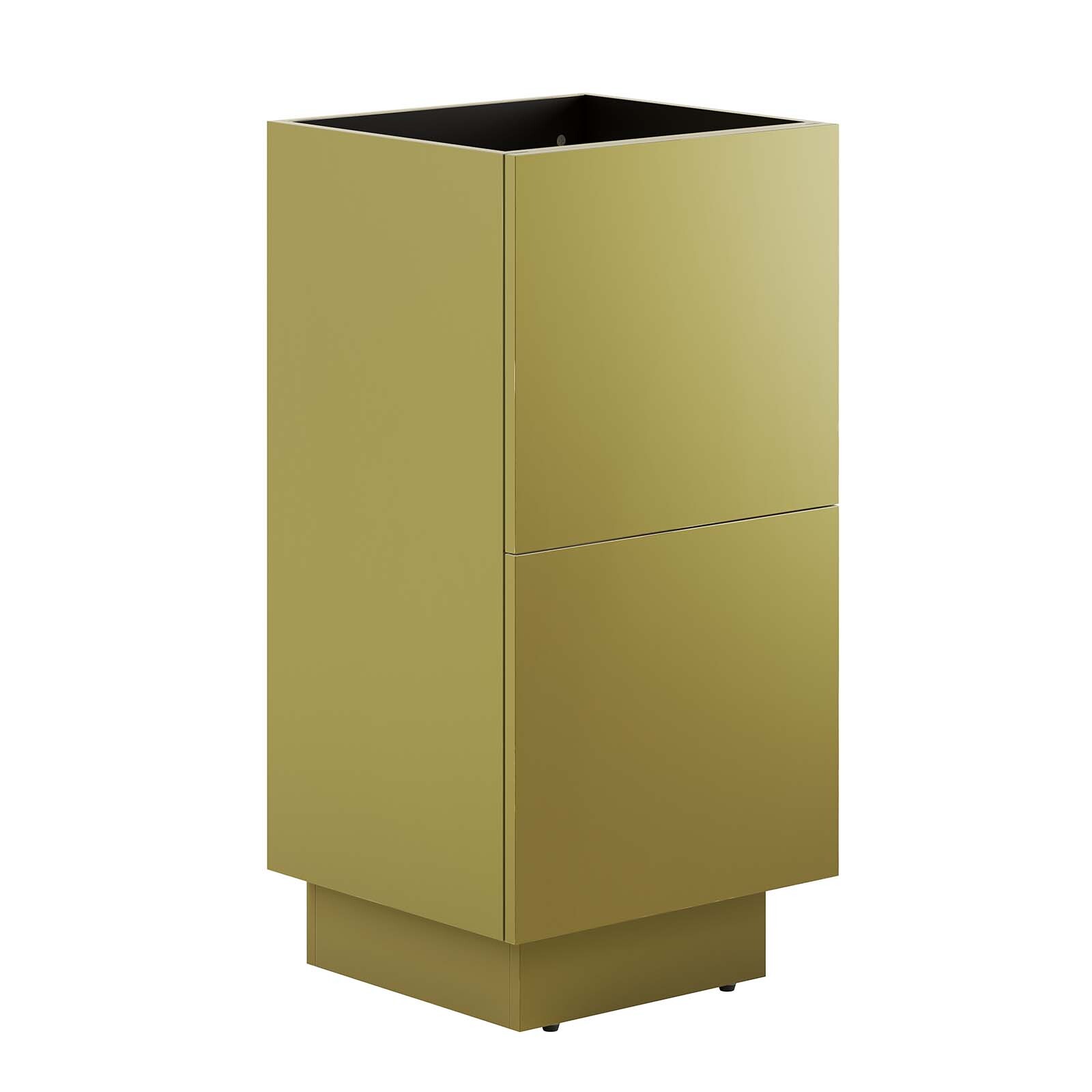 Modway Quantum Modern 18″ Bathroom Vanity in Gold – Sink Basin Not Included