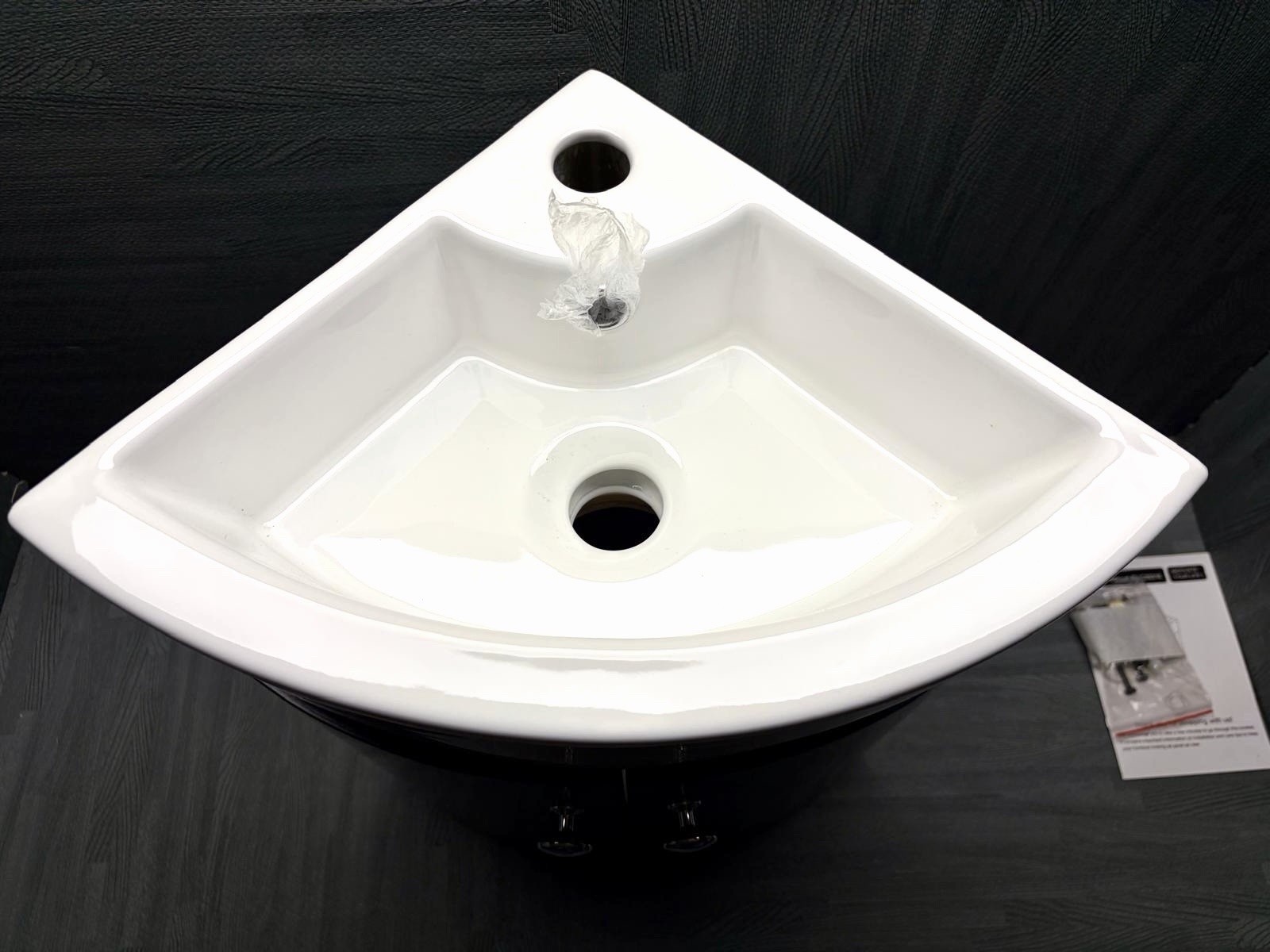 Wall Mounted Corner Single Bathroom Vanity New ARTCHIRLY With Ceramic Vanity Top