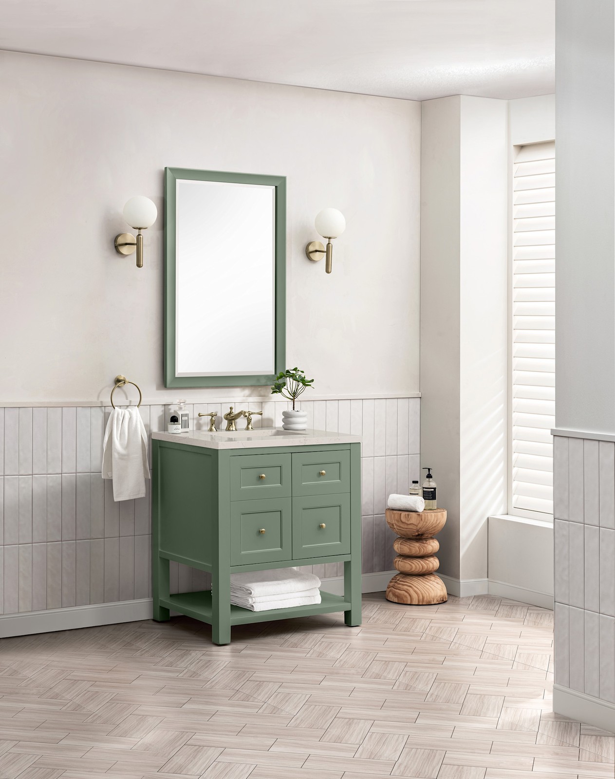 James Martin Vanities 330-V30-3SFR Breckenridge 30″ – White
