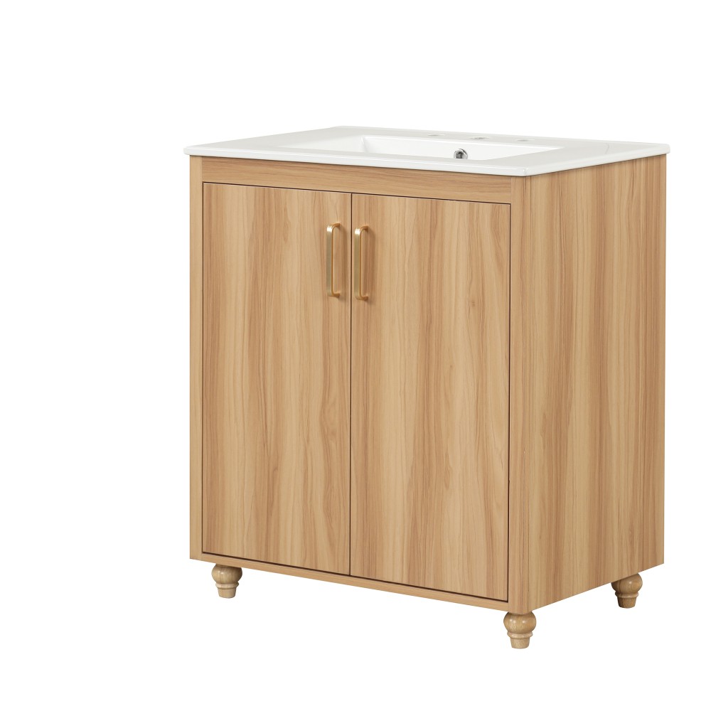 30″ Bathroom Vanity with Sink Combo Multi-functional Bathroom Cabinet with Doors