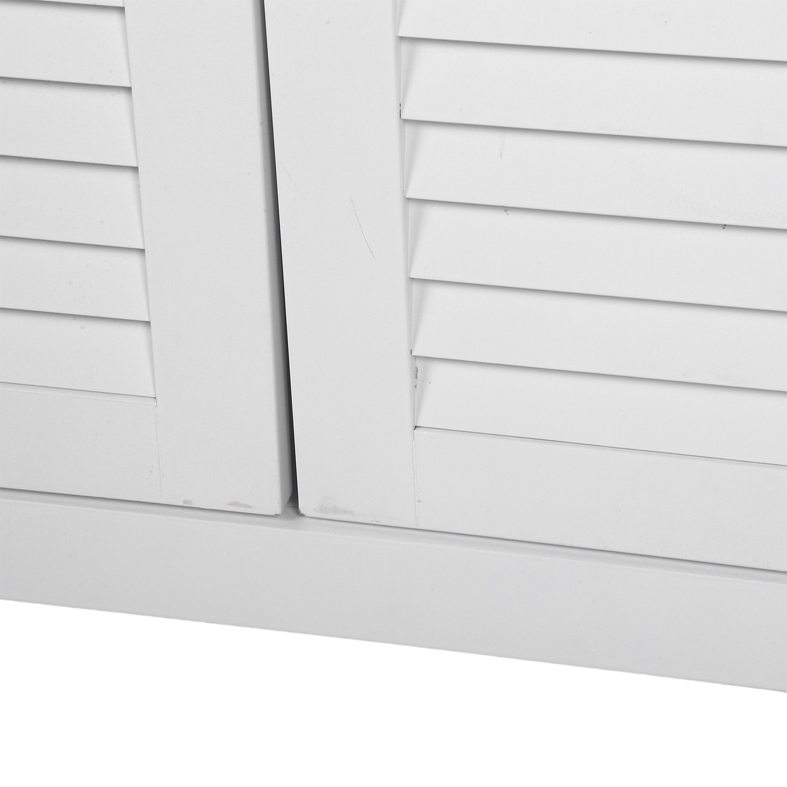 Bathroom Under Sink Storage Cabinet With 2 Doors Open Shelf White Furniture