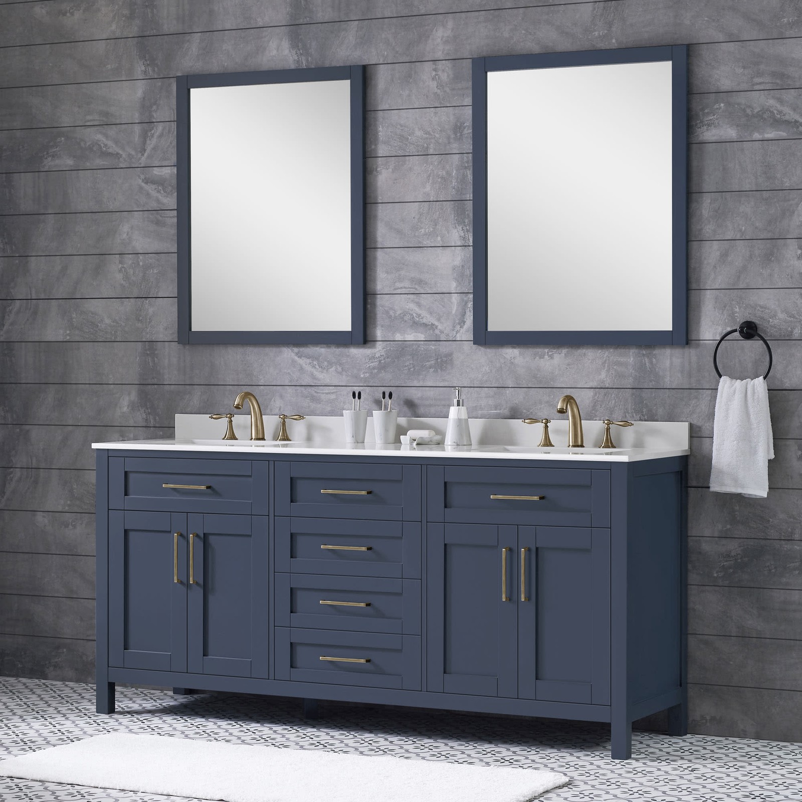 Miseno MV-TAHO72-15VKC Tahoe 72″ – White / White Carrara Marble