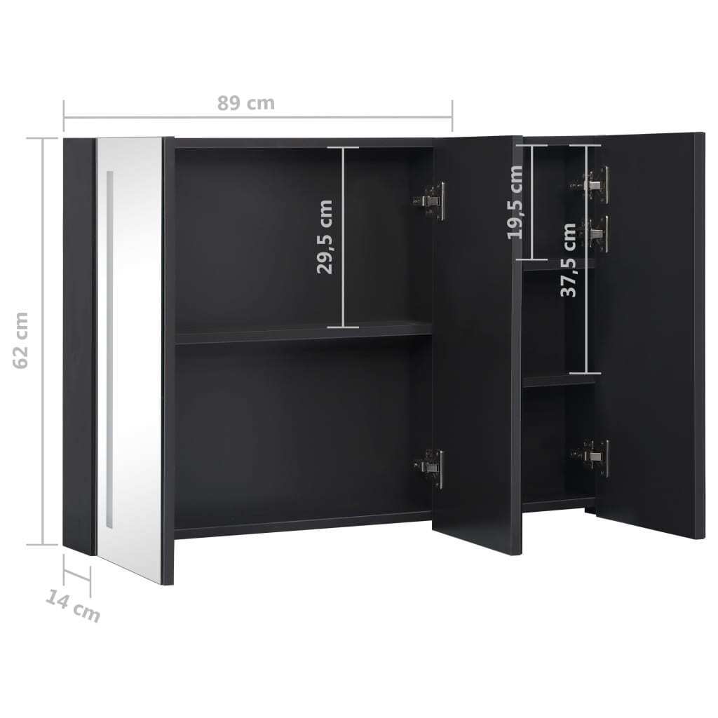 LED Bathroom Mirror Cabinet 35″x5.5″x24.4″