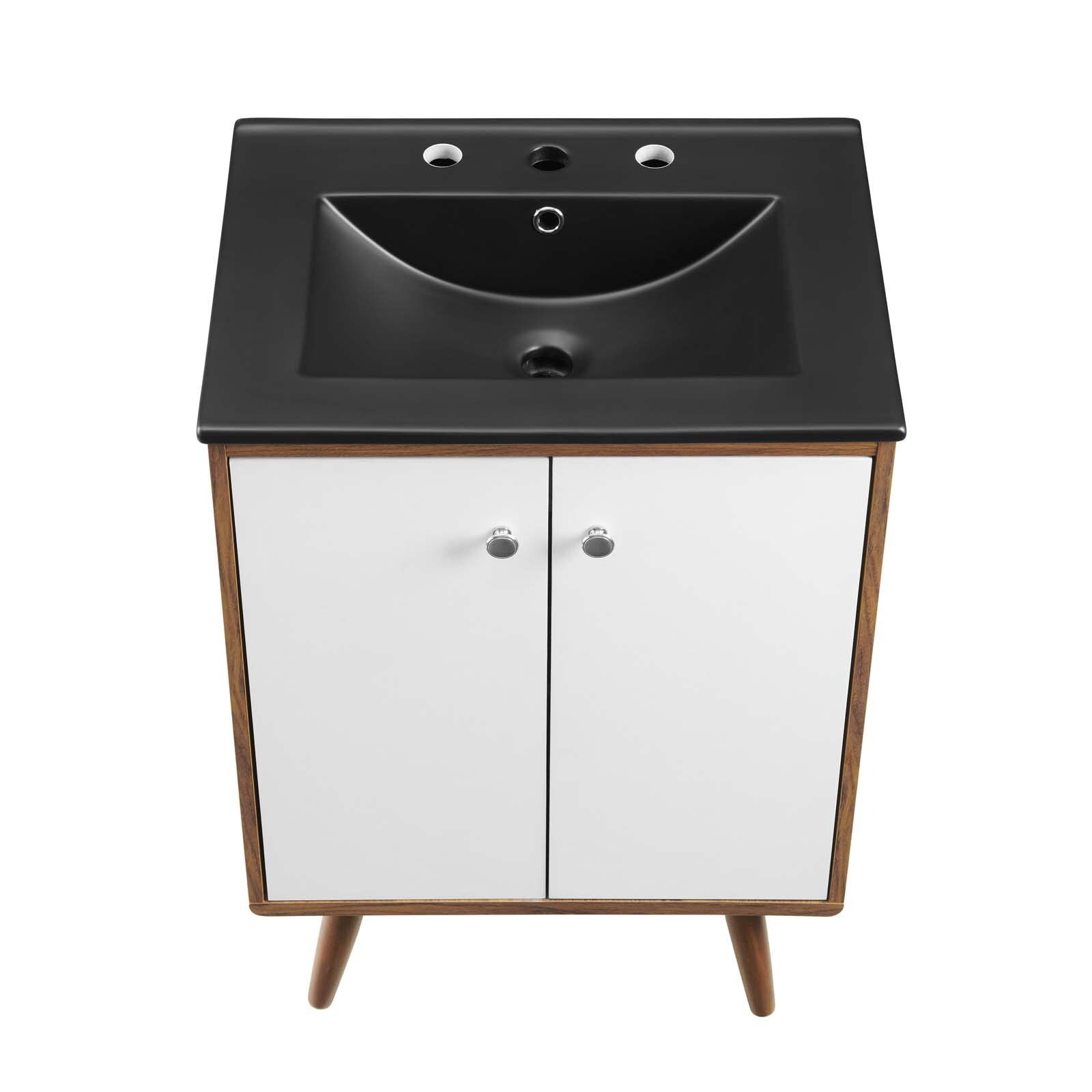 Modway Transmit 24″ Bathroom Vanity In White Black