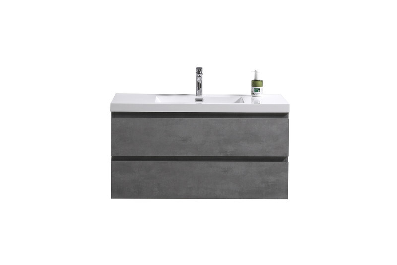 BOHEMIA LINA 42″ WALL MOUNTED BATH VANITY WITH REINFORCED ACRYLIC SINK MOB42