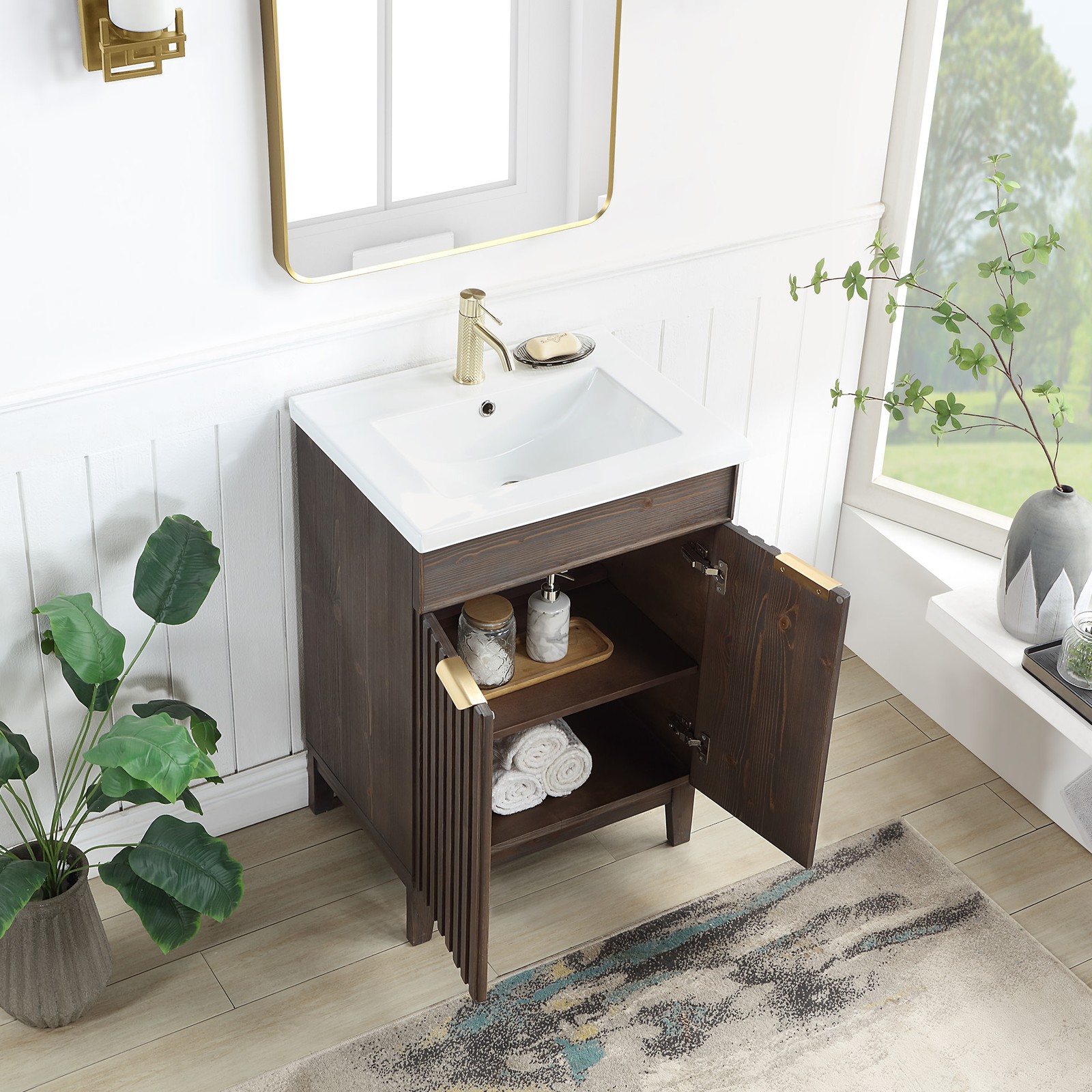 Miseno MV-NM-PALO24-WHT Palos 24″ – Spruce Antique Brown