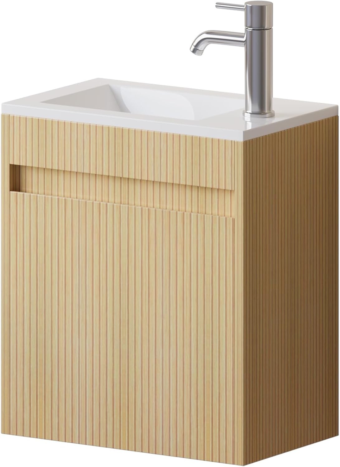 16″ Small Bathroom Vanity Sink Combo for Small Space Wall Mounted Cabinet Set