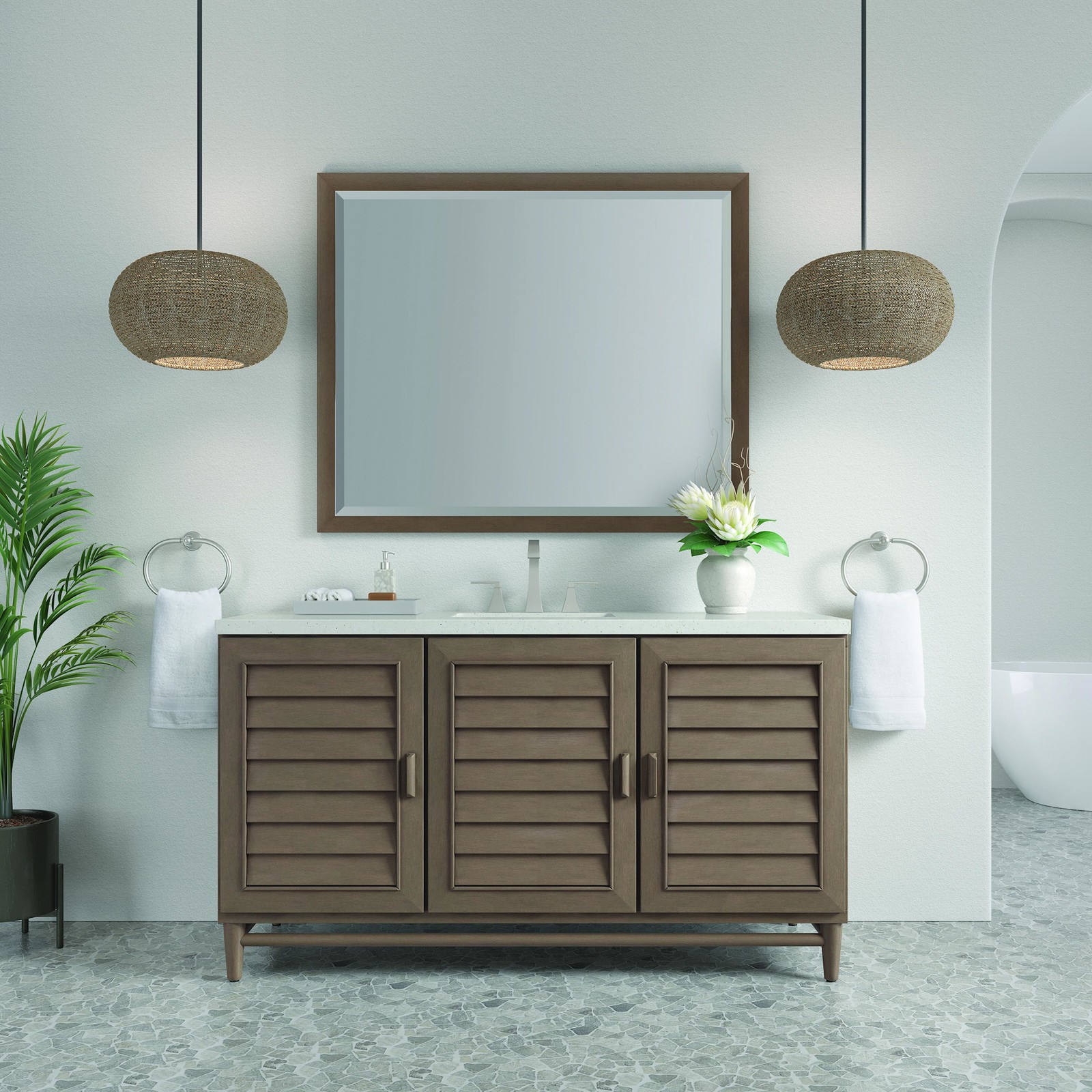 James Martin Vanities 620-V60S-3LDL Portland 60″ Single Basin – Wood