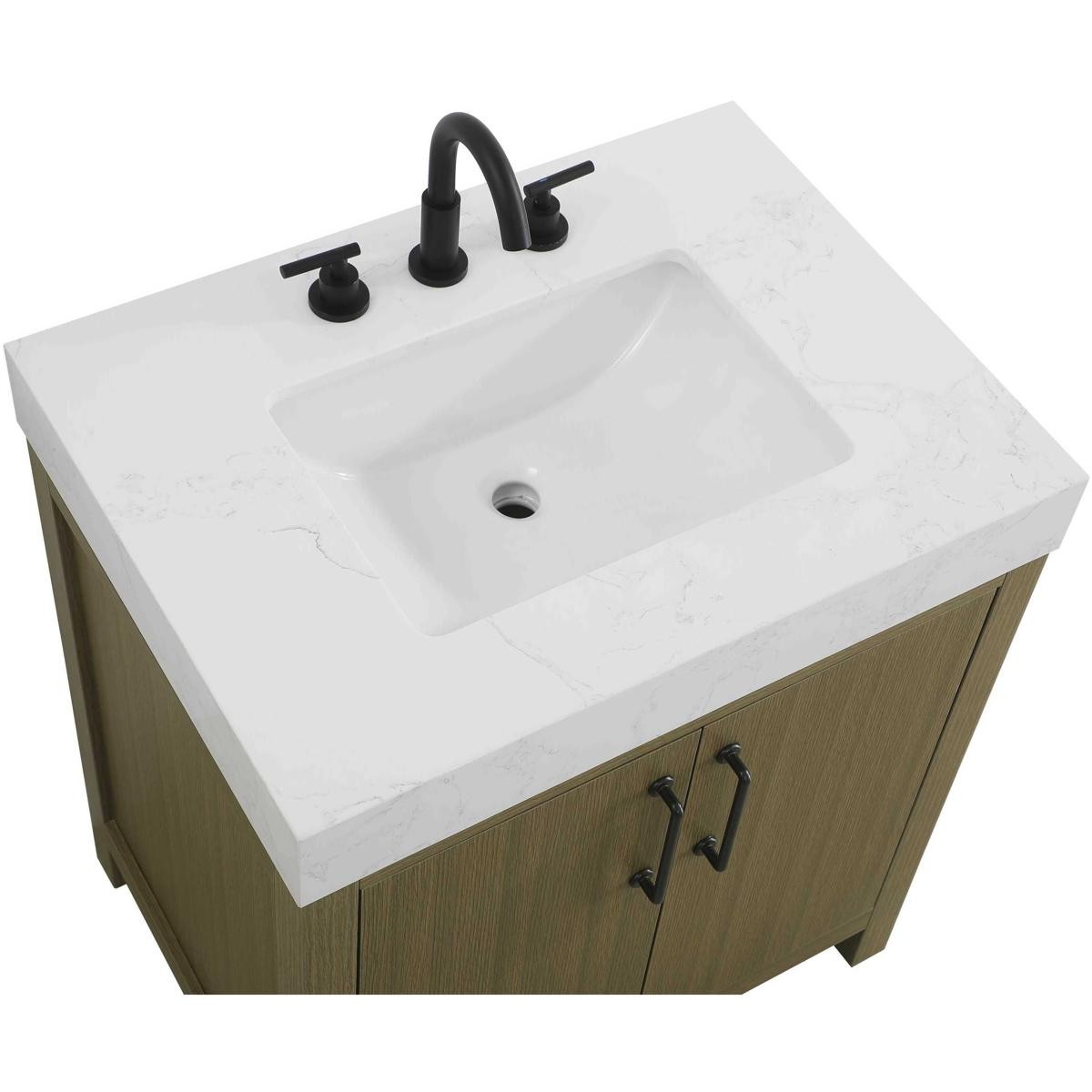Elegant Lighting VF60630MCB Nathan Vanity Chestnut Brown