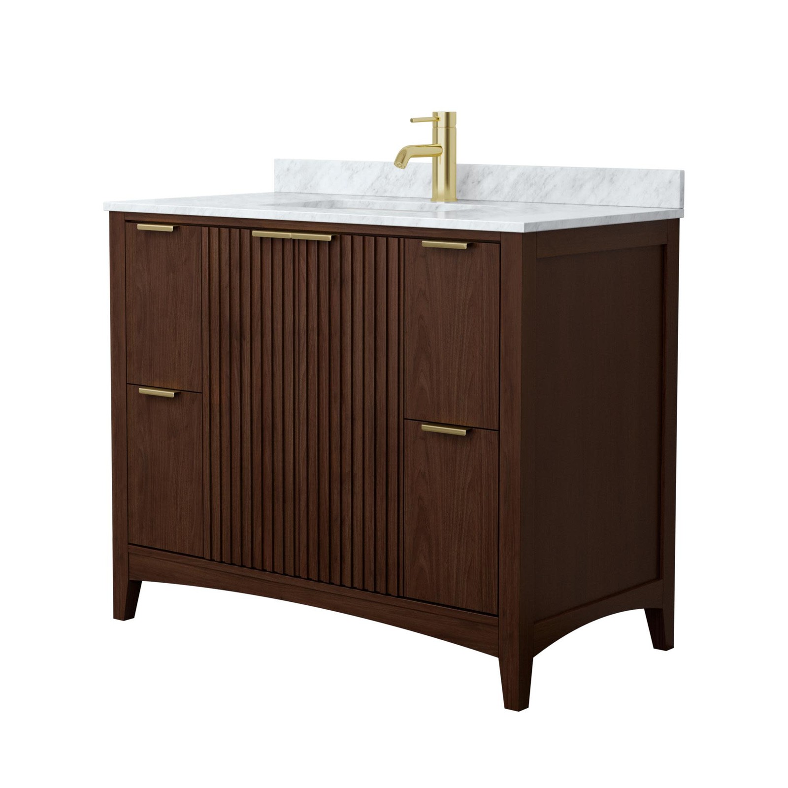 Wyndham Collection WCF9191-42S-CMUNSMXX Palmilla 42″ – Dark Walnut / Brushed