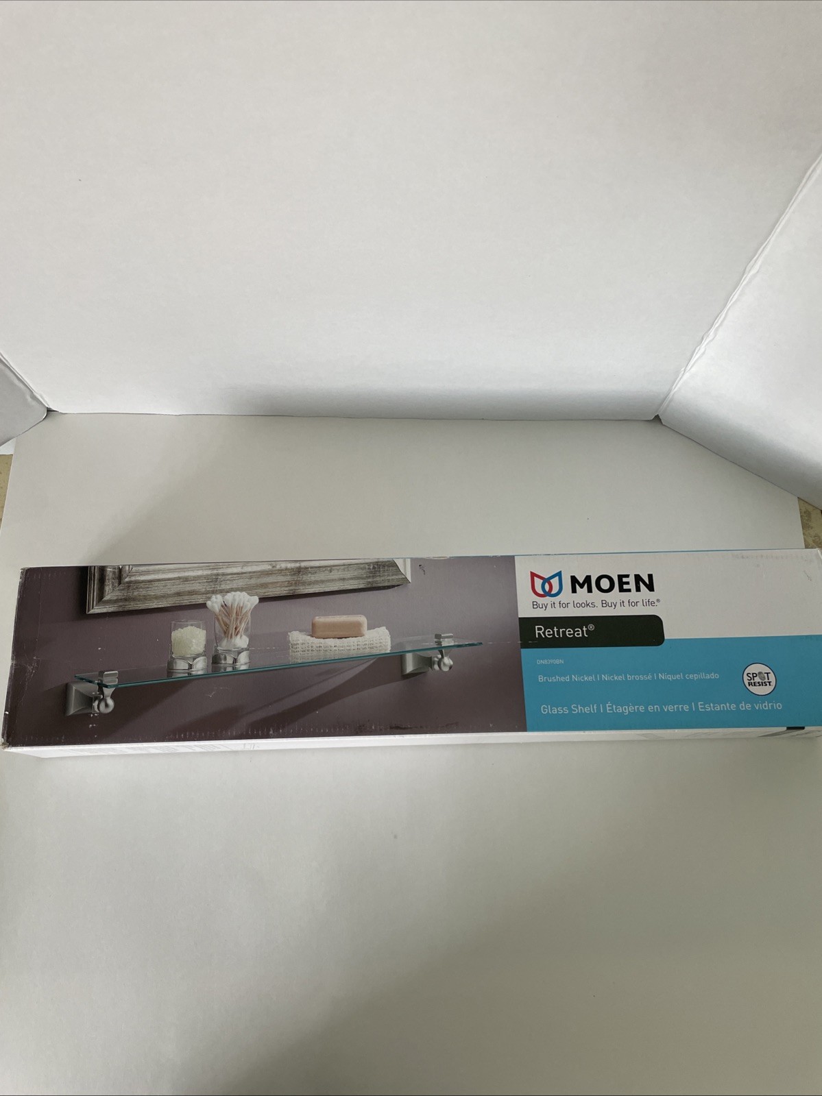 Moen DN8390BN Retreat Vanity Shelf 25″ x 3.03″ x 5.67″- Brushed Nickel