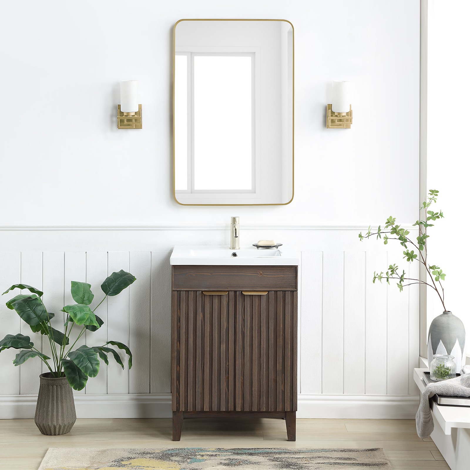 Miseno MV-PALO24-WHT Palos 24″ – Spruce Antique Brown