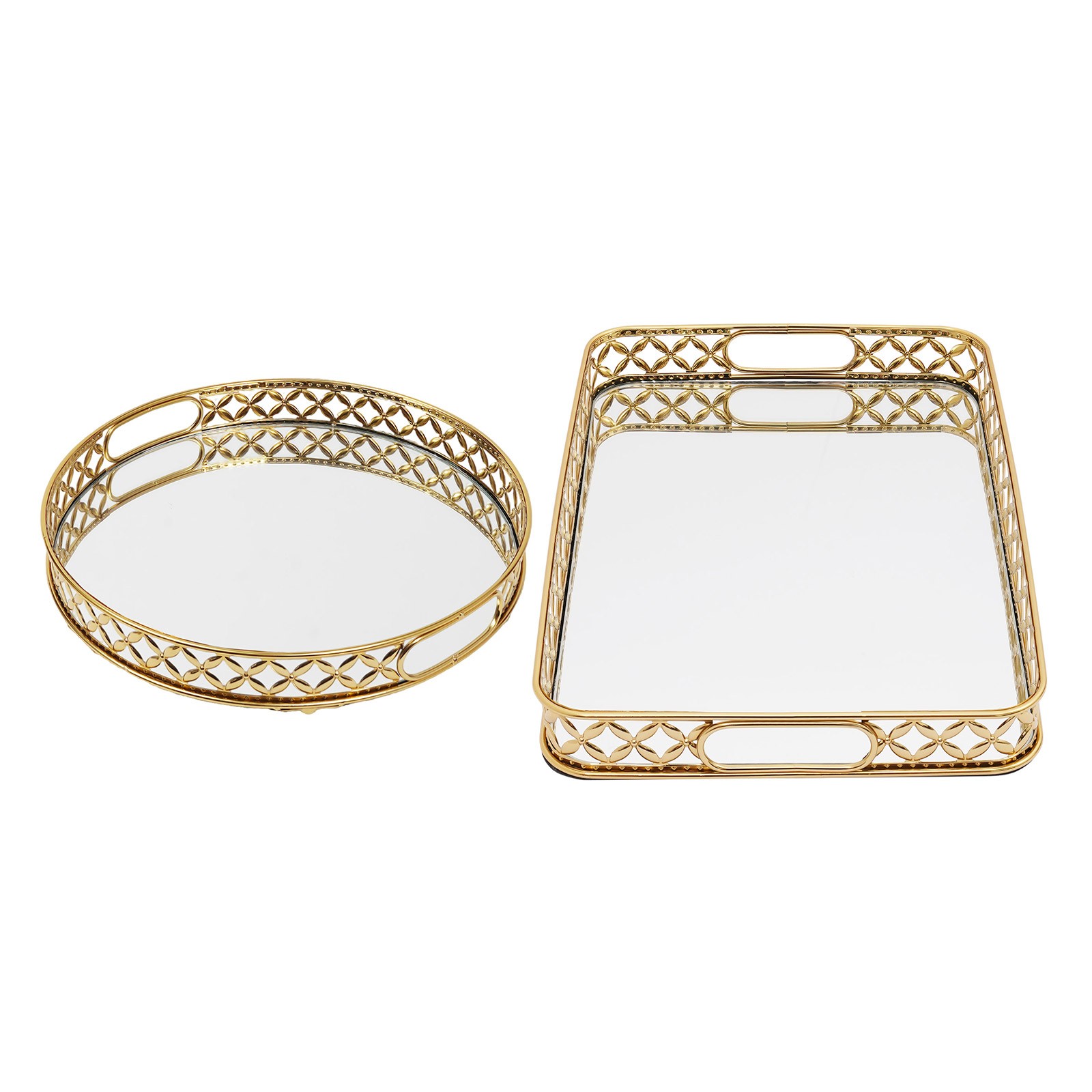 Decorative Tray Mirror Tray, Mirrored Vanity Tray for Bathroom Counter