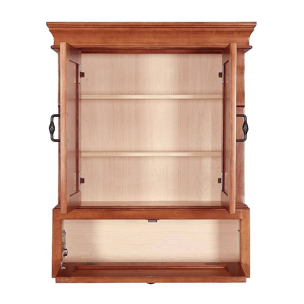 Home Decorators Naples 26.5 in. Bathroom Cabinet w/ Warm Cinnamon