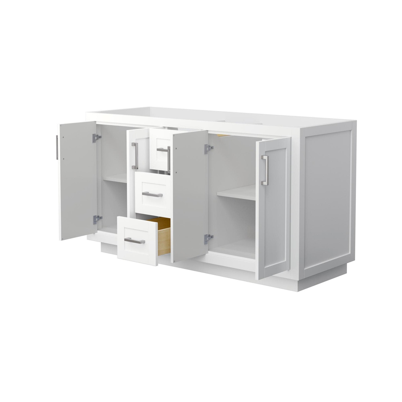 Wyndham Collection WCF2929-60D-CX-MXX Miranda 60″ Double – White / Brushed Gold