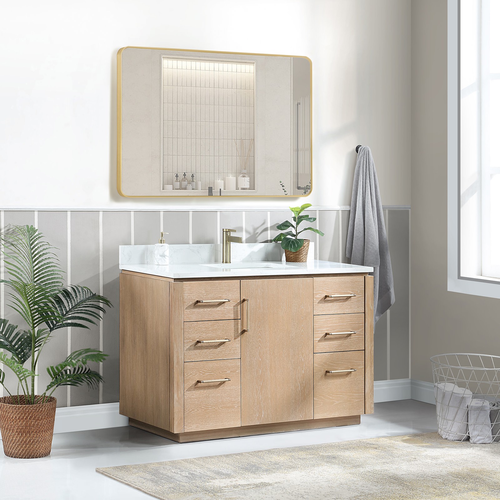 Miseno MV-NM-705748 San 48″ – Natural Walnut / White Grain
