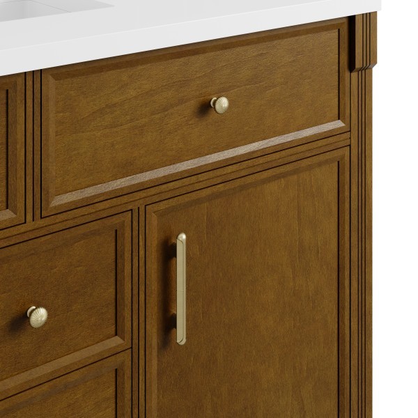 120″ James Martin Bellshire 660-VMC120-HNO-3CSP Dual Vanity Cabinet Charcoal Top