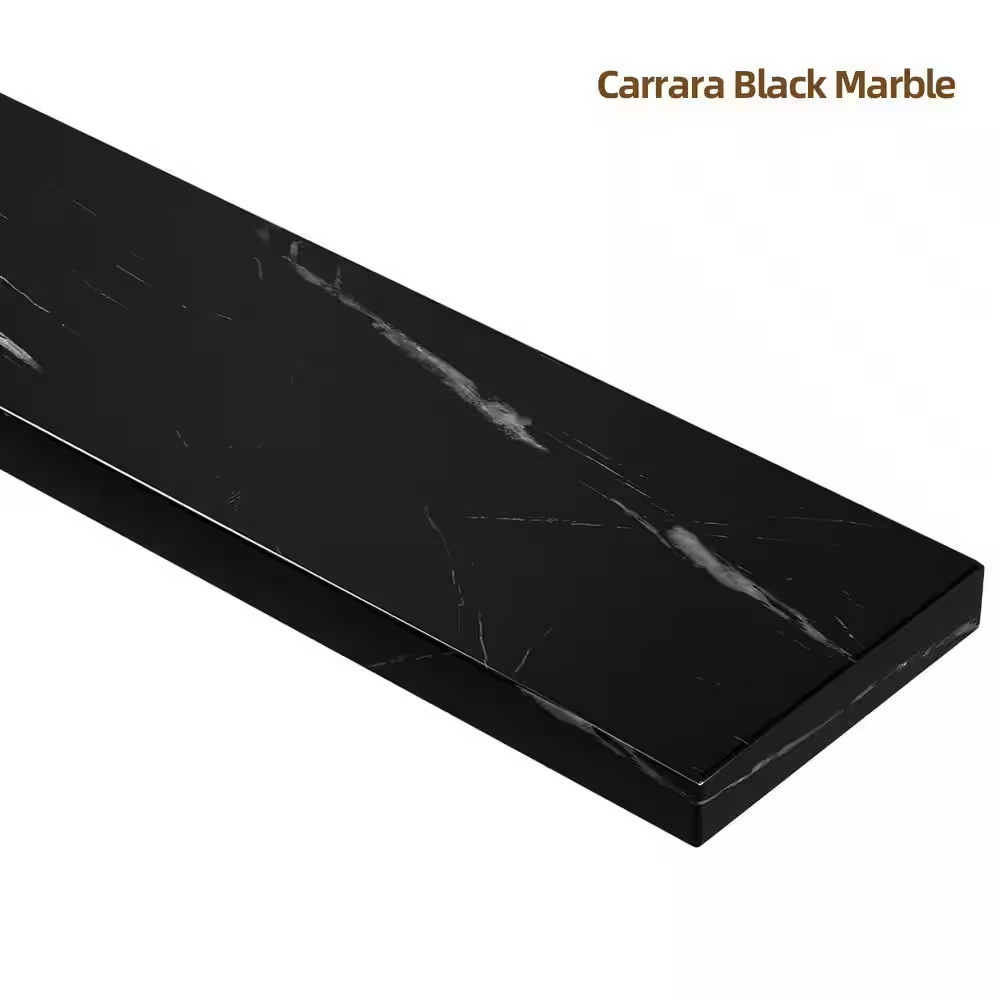 21 In. W Marble Vanity Sidesplash for Countertop Threshold for Shower Curb Windo
