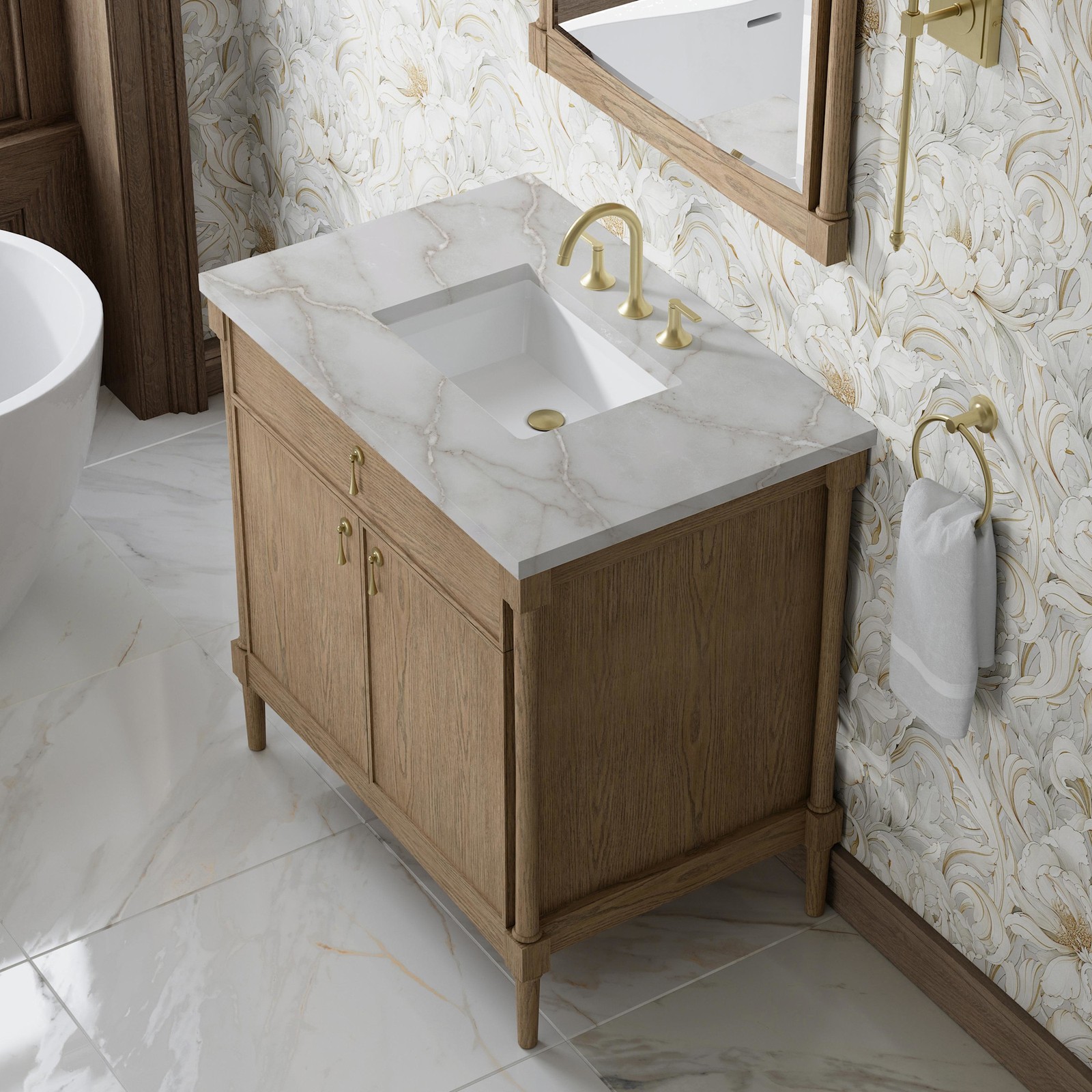 James Martin Vanities D680-V36-3VSL Kinnsden 36″ – Sable Oak