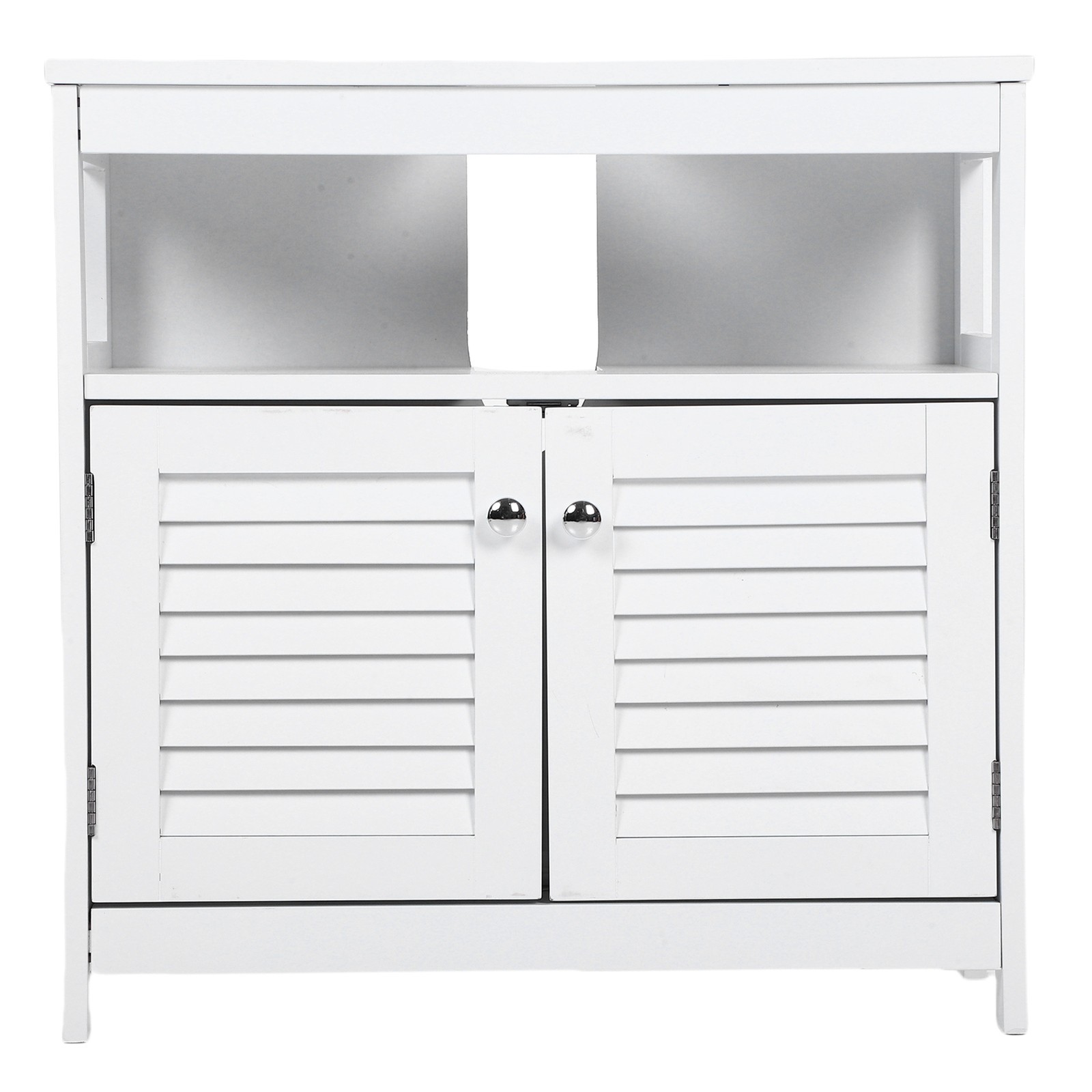 Bathroom Vessel Sink Vanity Under Sink Storage Cabinet With 2 Doors Open Shelf