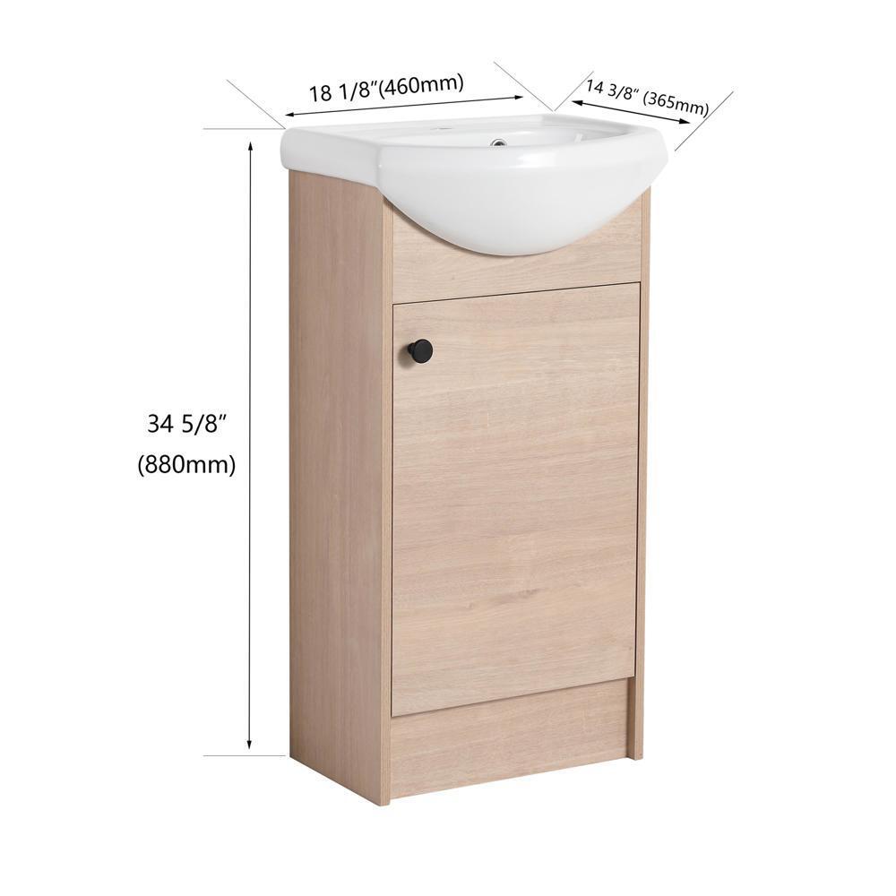Sturdy and Durable Freestanding 18 Inch Bathroom Vanity