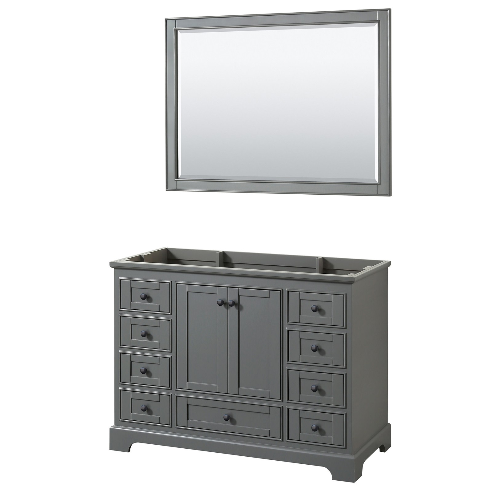 Wyndham Collection WCS202048SCXSXXM46 Deborah 47-1/4″ – Dark Gray / Matte Black