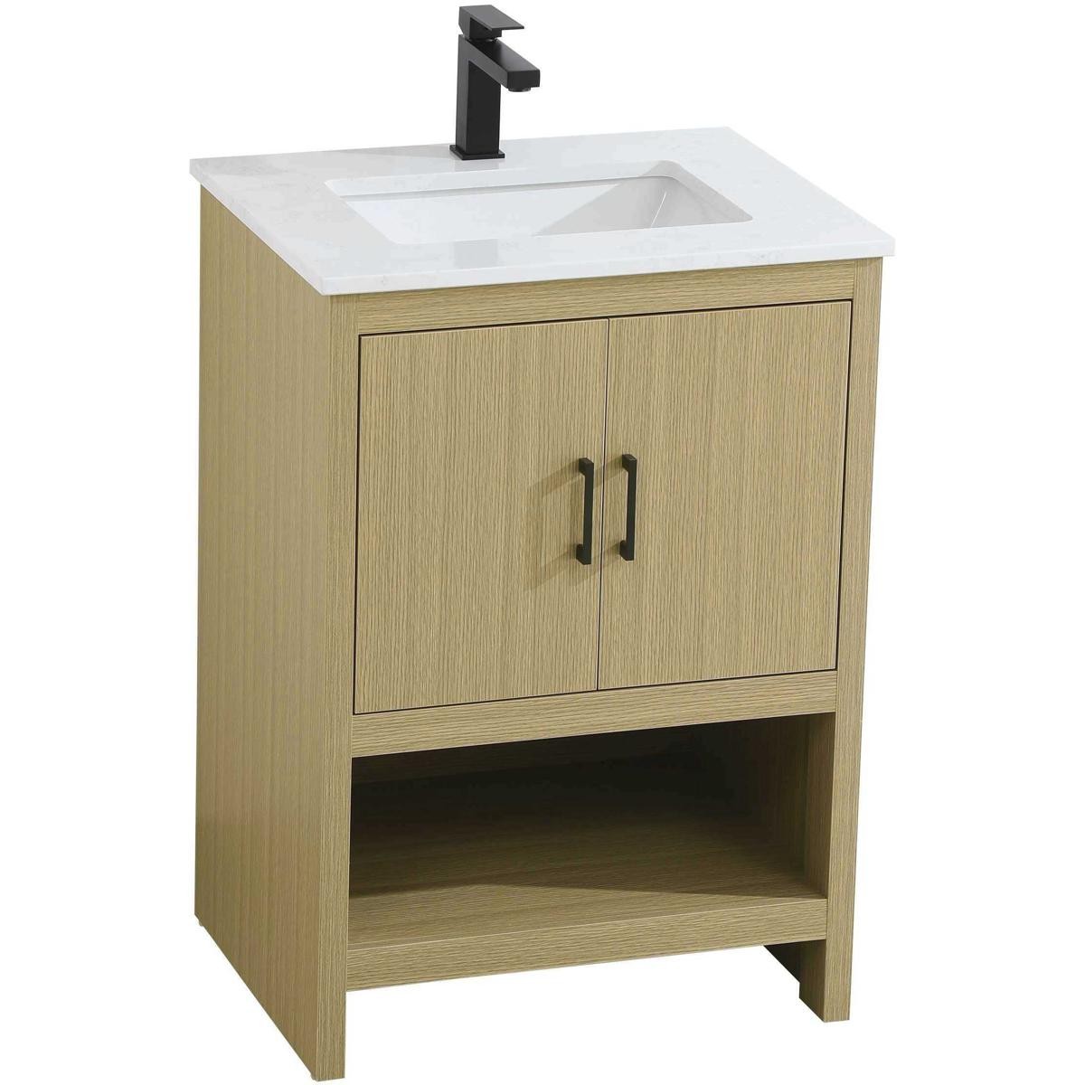 Elegant Lighting VF25224MHB Ira 24 X 34 inch Honey Brown Bathroom Vanity Cabinet