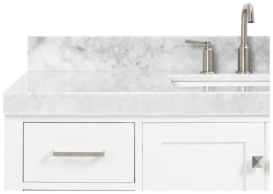 Ariel A054SCW5RVO Cambridge 55″ – Grey / Italian Carrara Marble Top / Brushed