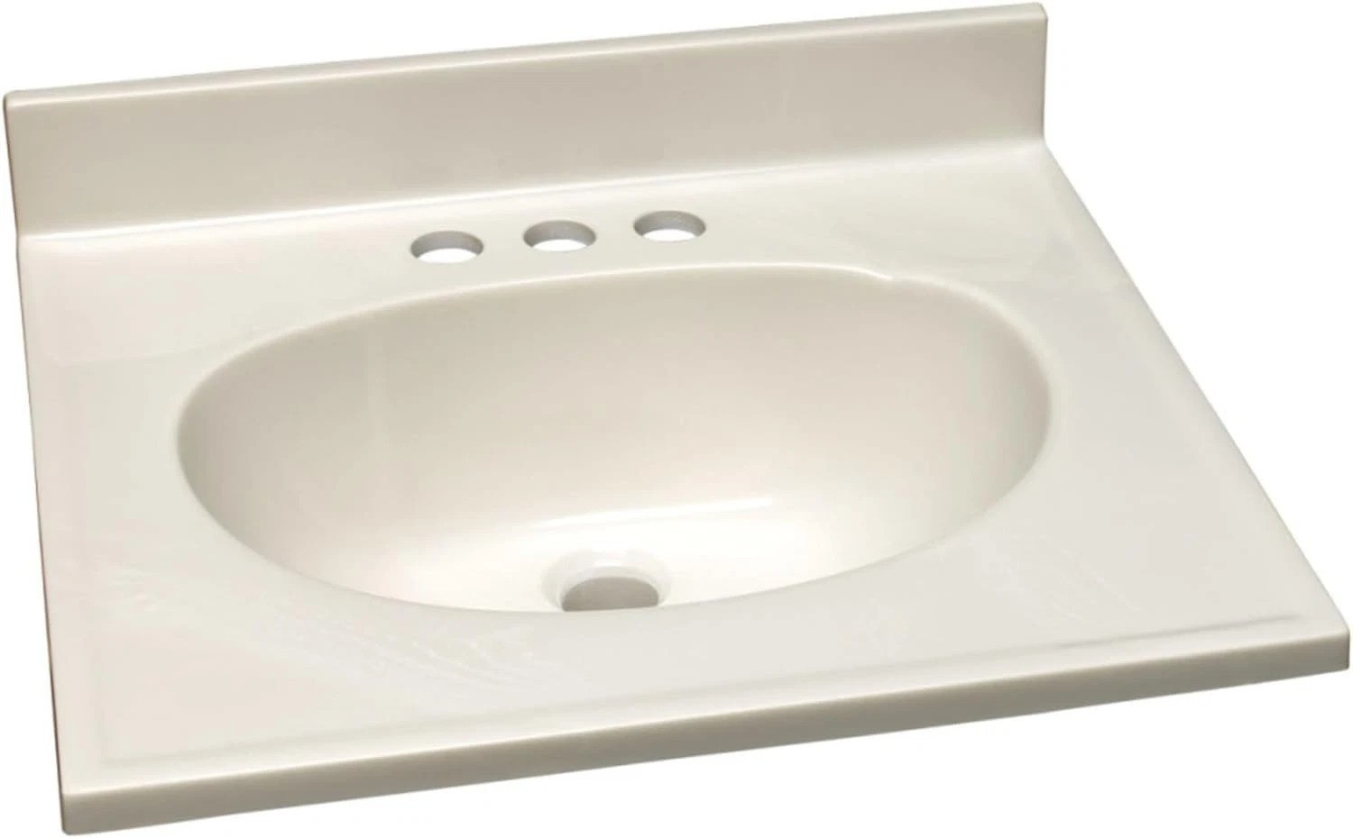 Ivory Swirl 19-Inch Vanity Top with Built-In Backsplash and Sink – Easy Install