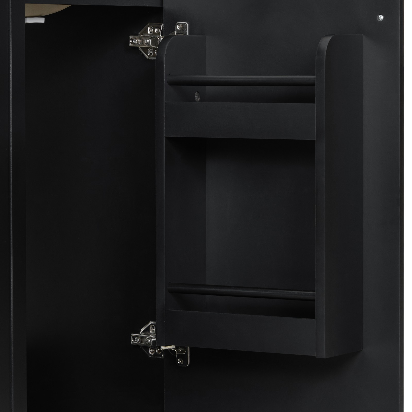 24″ Bathroom Vanity w/Sink，Freestanding Cabinet w/Door Shelf and Open Storage