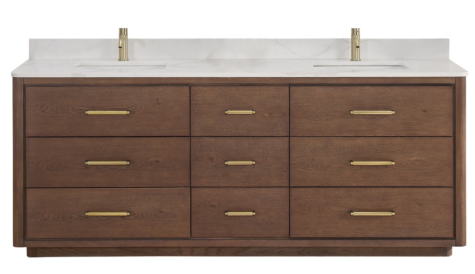 Miseno MV-NM-706584 Porto 84″ – Aged Dark Brown Oak / Fish Maw White