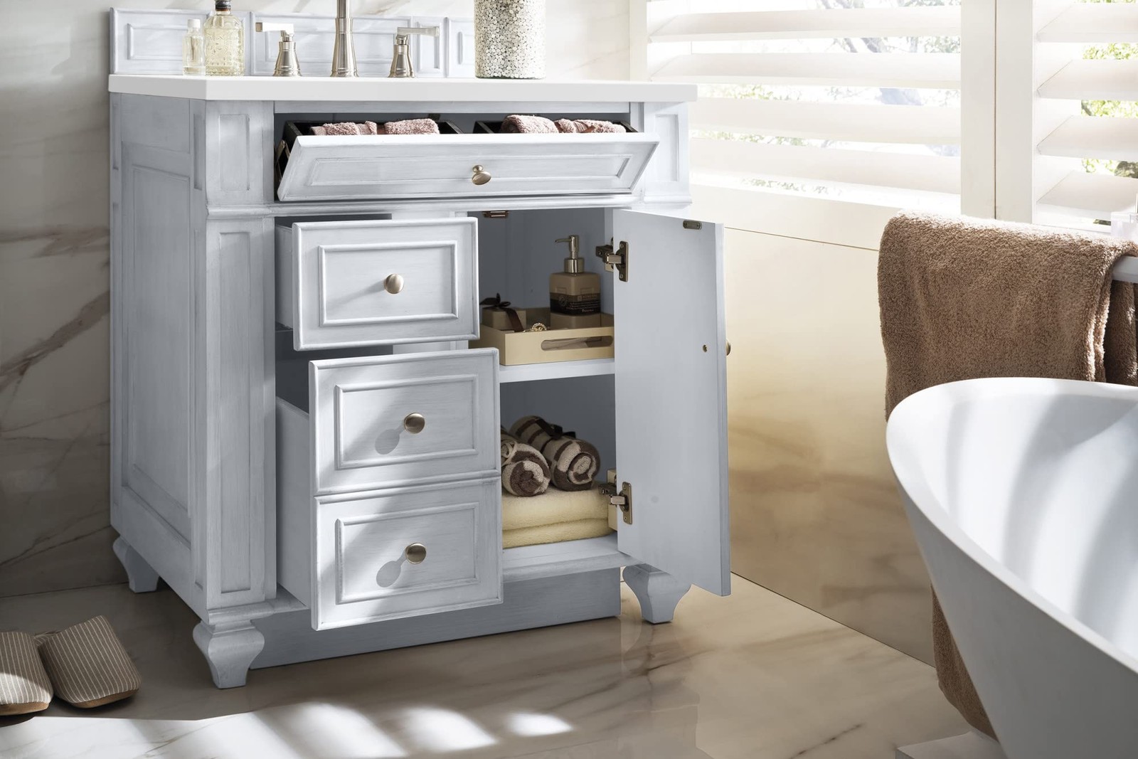 James Martin Vanities 157-V30-WW-3WZ Bristol 30″ Vanity Set*NEW*