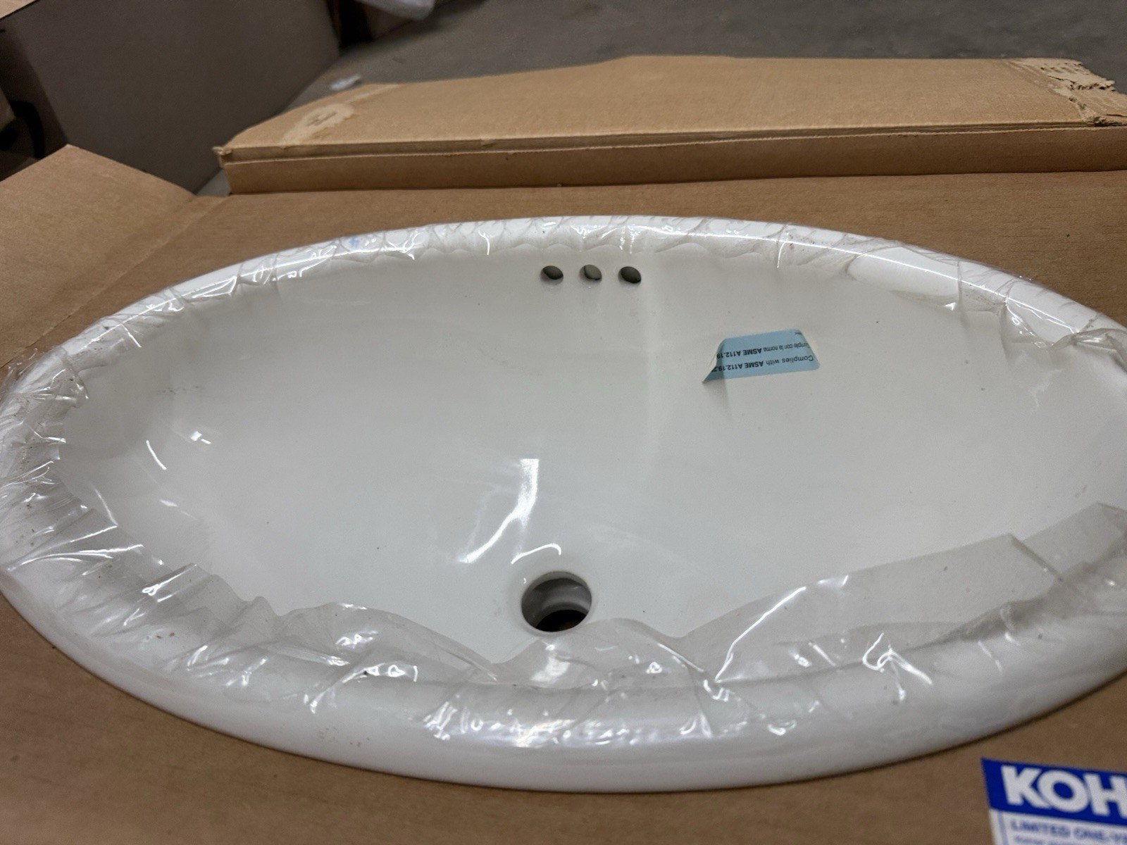 Kohler K-2220-96 VINTAGE Self-Rimming Lavatory SINK, BISCUIT. NEW