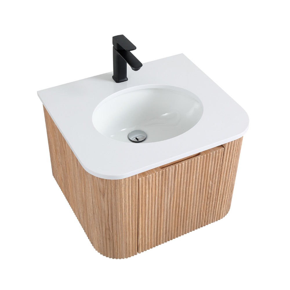 24″ 30″ Floating Vanity Cabinet with Sink, Wall Mounted Bathroom Vanity, Drawer