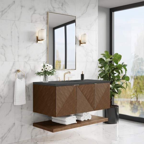 48″James Martin Marcello D200-V48-CSN-3CSP Vanity Cabinet Charcoal Soapstone Top