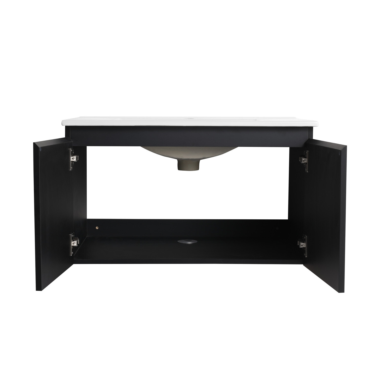 24″ 30″ Wall Mounted Bathroom Vanity with Sink, Floating Vanity Cabinet 2 Doors