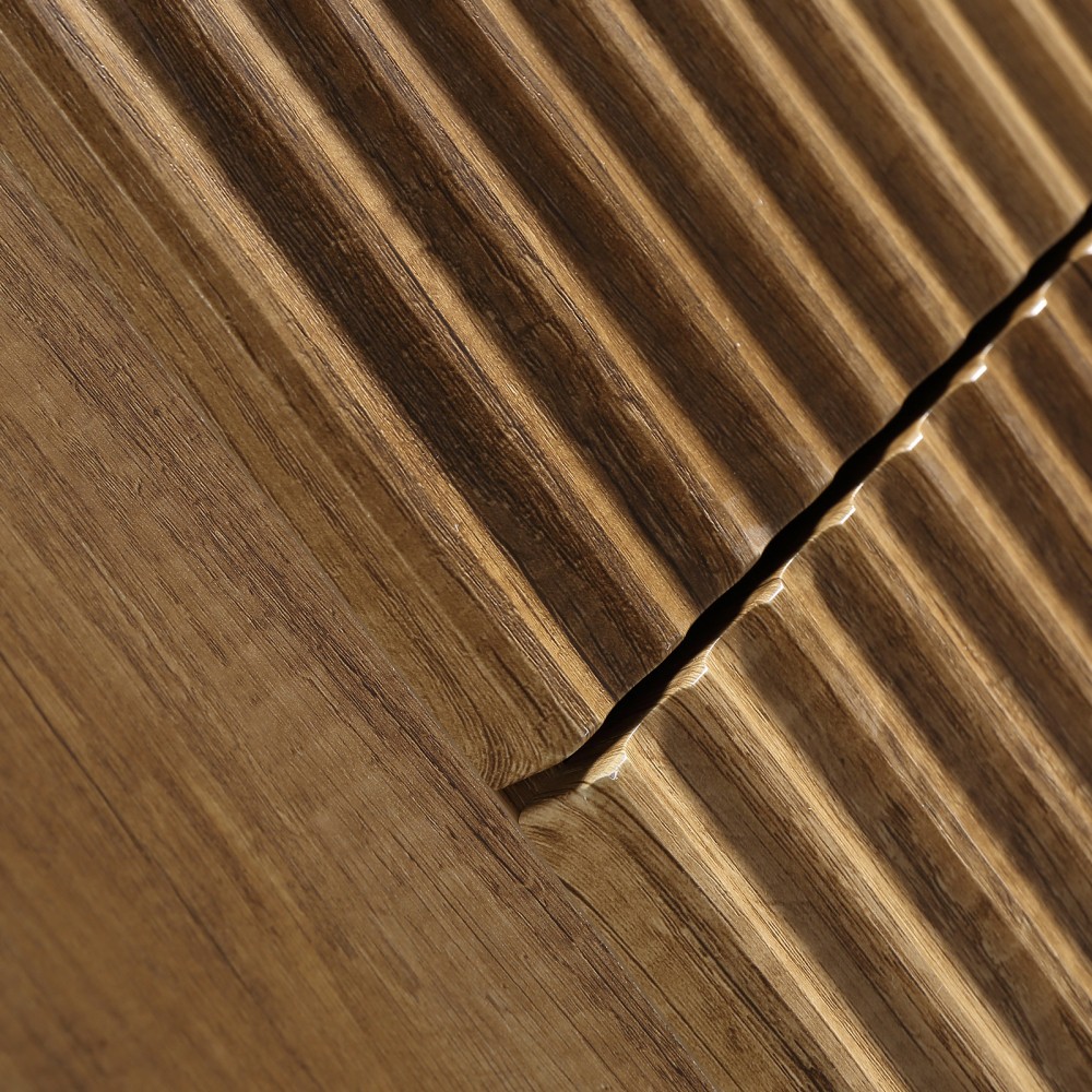 35.04 in Modern Golden Oak Floating Vanity with Ceramic Sink