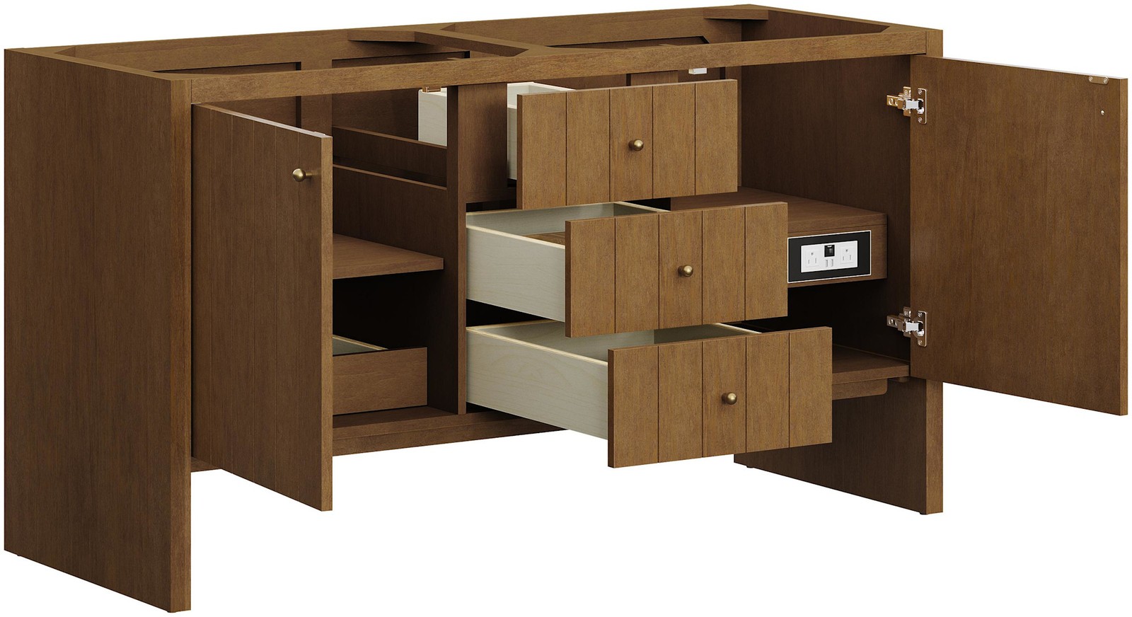 James Martin Vanities 435-V60D-FENC Hudson 60″ – Light Natural Oak