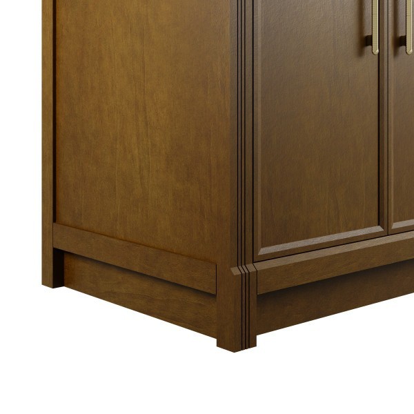 72″ James Martin Bellshire 660-V72-HNO-3VSL Double Vanity Cabinet Silver Top