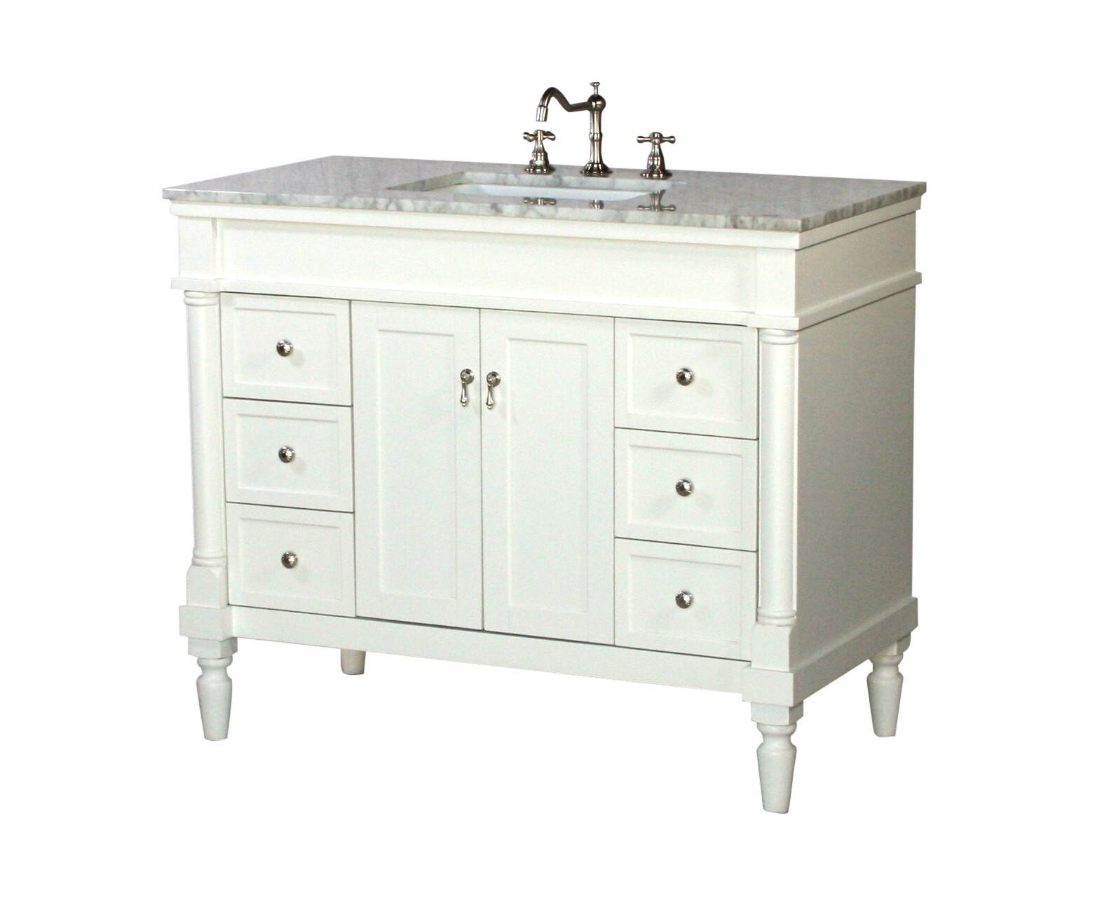 42-Inch Contemporary Style Single Sink Bathroom Vanity Model 130-42 WK