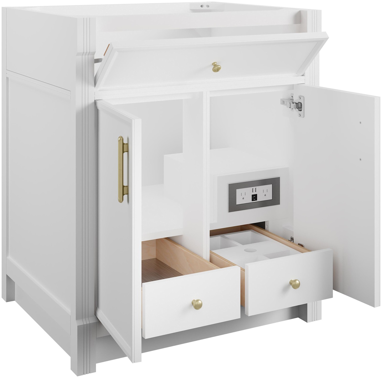 James Martin Vanities 660-V30-3LDL Bellshire 30″ – White
