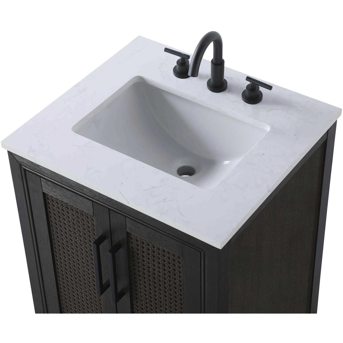 Elegant Lighting VF29524CO Alina Vanity Chocolate Oak