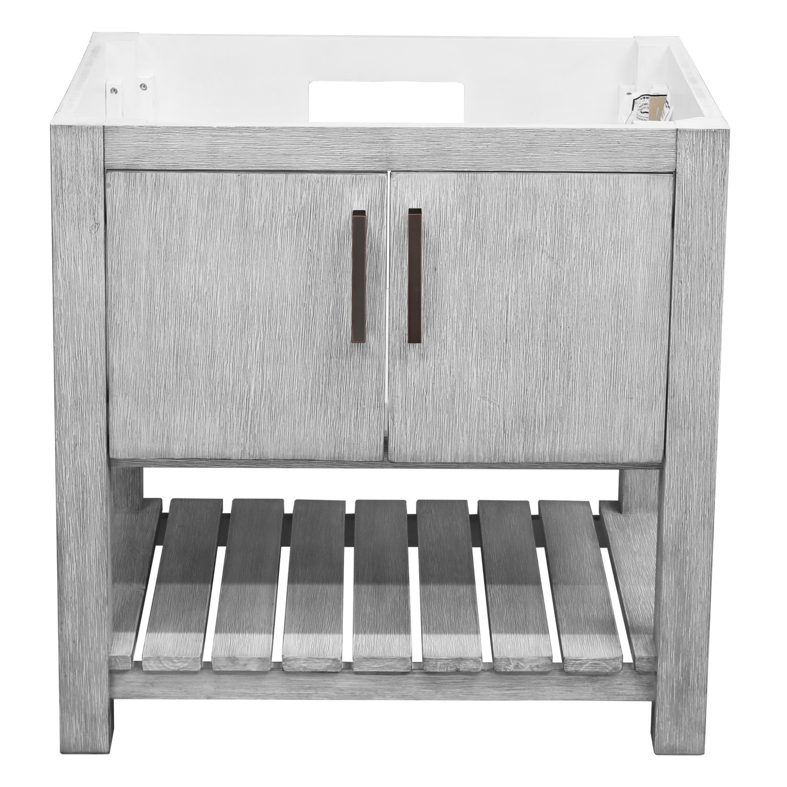 Miseno MV-30SG-NOBV-CAR 30″ – Stonewash Grey / Carrara White Top / Chrome